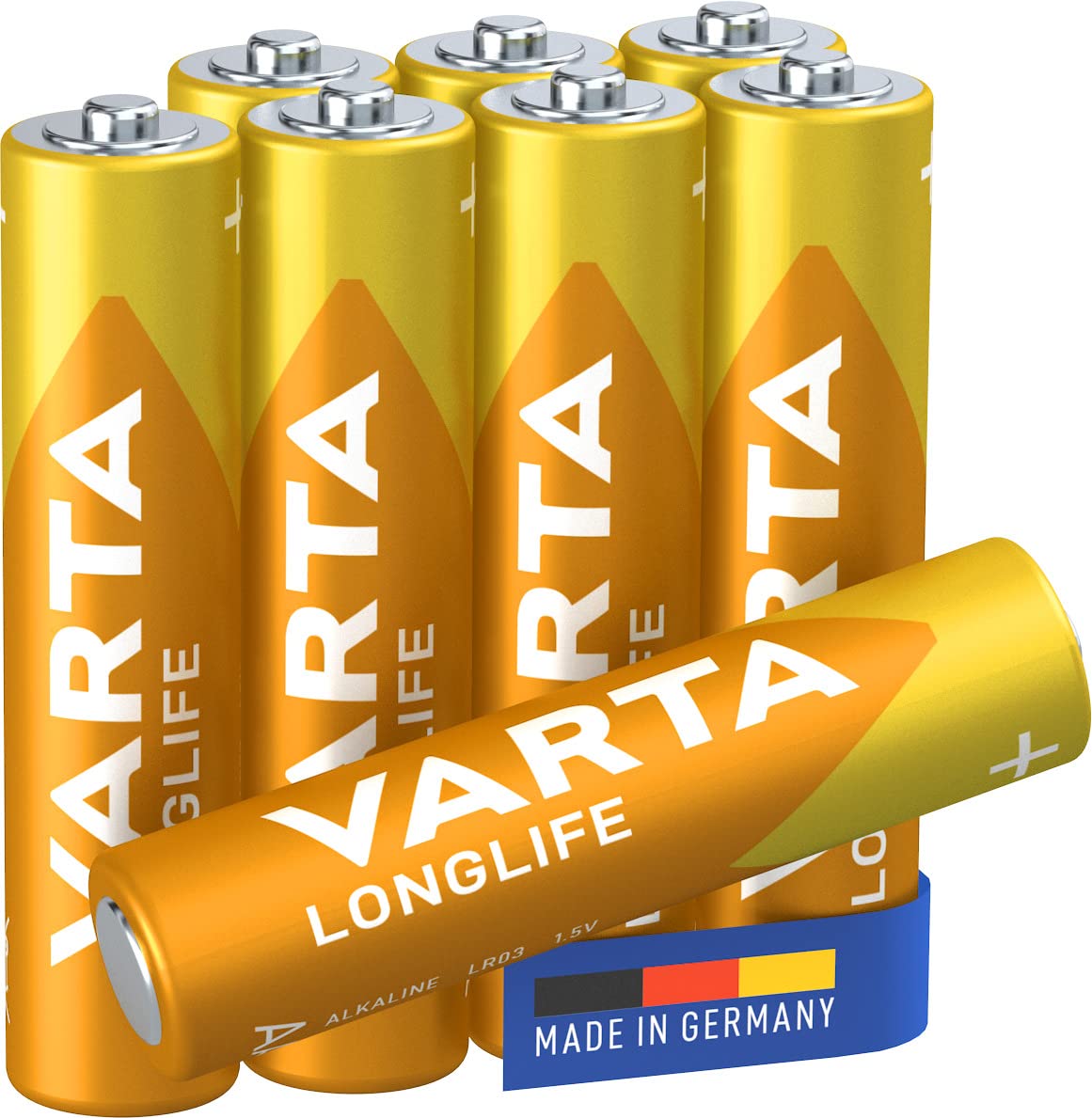 Varta Longlife Alkaline Batteries AAA LR03 x 8