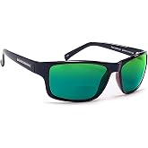 Coyote Eyewear BP-13 Polarized BiFocal Sunglasses +1.00 in Black/Green Mirror UV Protection Wrap-Around Reading Sunglasses