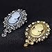 Pink-day Vintage Cameo Victorian Crystal Wedding Party Women Pendant Brooch Pin Jewelry (Silver)