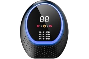 KLVEU Air Purifier for Home,Odor Eliminator Machine for Bedroom,Kitchen,Bathroom and Pets, Odors Removal for New House and Second-Hand Smoke (black)