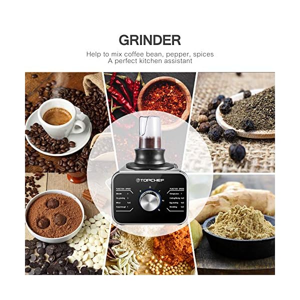 Topchef-Food-Processor-1100W-Multifunctional-Food-Processor-BlenderChopper-Mixer-Grinder-Citrus-Juicer-Knead-Dough-Blades-Shredder-Slicing-Attachments-and-32L-Bowl-15L-Blender-Jug Topchef Food Processor 1100W 11 in 1 Multifunctional Food Processor with 3.2L Bowl and 1.5L Blender Jar, 3 Speeds for…