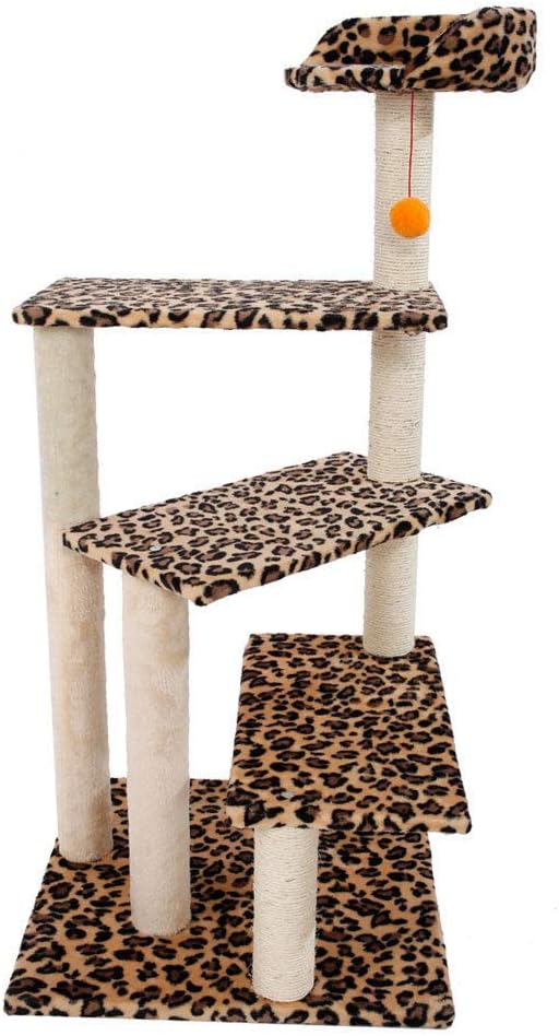 leopard print cat tower