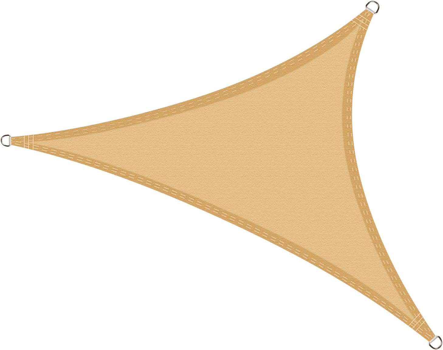 Cool Area Sun Shade Sail 3x3x3m Triangle Water Resistant, UV Block Patio Canopy in Color Sand