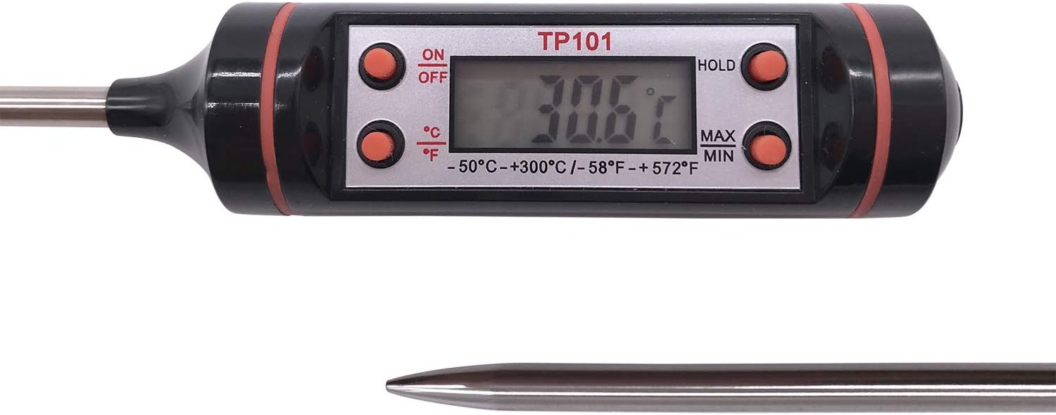 Digital BBQ Meat Thermometer - Instant Read, Multi-Functional with Long Probe for Food Milk, Yogurt, Black - Image 4