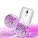 Galaxy S10E Case SunStory Luxury Fashion Design with Moving Shiny Quicksand Glitter and Double Protection with PC Layer and TPU Bumper Case for Samsung Galaxy S10E Phone (Purple)