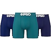 PSD Underwear Mens Boxer Briefs - Solid Basics, Mid Length Pack & Singles, Soft & Breathable Boxer Briefs for Men