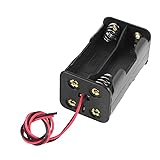 TOOGOO(R) 2 Pcs Dual Layers Black Plastic 4 x AA 6V
