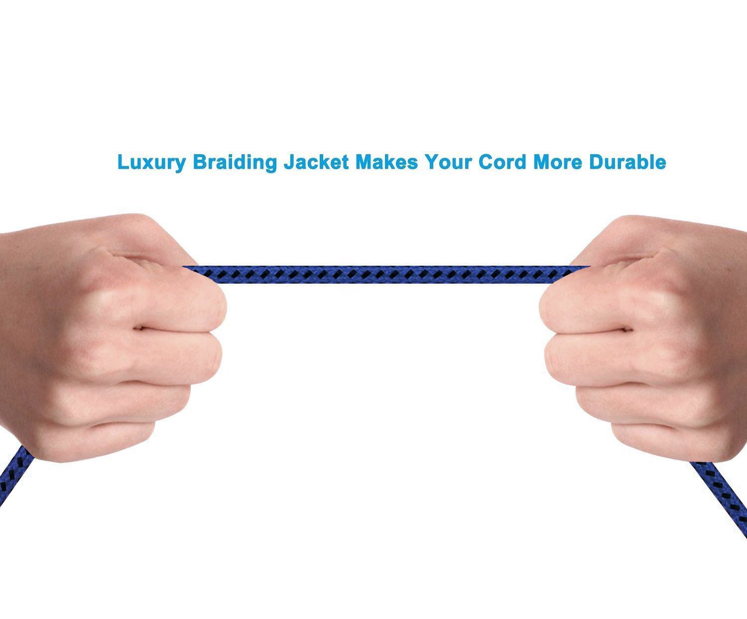 iRoundy Micro-USB-Kabel Android Geflochten Haarclip mit Nylon Woven USB Daten Sync Ladegerät