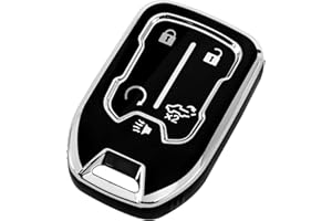 OFFCURVE Compatible with GMC Key Fob Cover Key Fob Case for Chevy Suburban Tahoe Terrain Acadia Yukon Silverado GMC Sierra 1500 2500HD 3500HD Car Accessories Smart Key Protector, Black