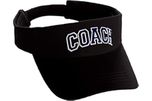 I&W HATGEAR Custom Sport Sun Visor Hat A to Z Initial Team Letters, Black Visor White Black