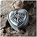 Aimeio Vintage Jewelry Box Metal Treasure Box Antique Love Heart Shape Metal Jewelry Box Princess Jewelry Makeup Organizer Birthday Gift (Love Heart)
