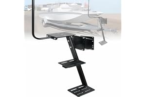 BBTEQEKN Boat Trailer Steps, 3 Steps Boat Trailer with Handle, 500LBS Heavy Duty Boat Trailer Ladder with Non-Slip Surface, Universal Fits for The Tongue