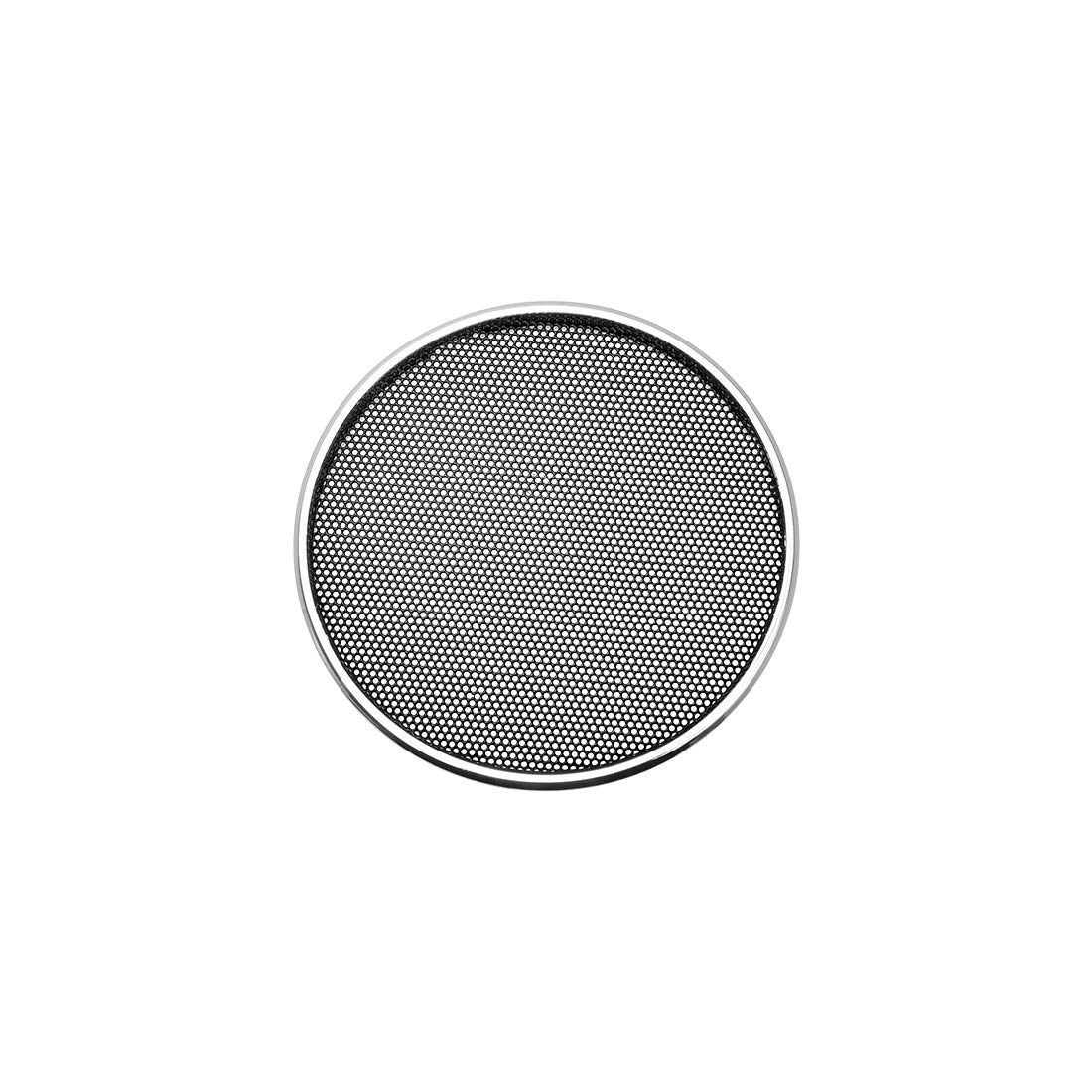sourcing map 3" Speaker Grill Mesh Decorative Circle Woofer Guard Protector Cover Audio Parts Silver