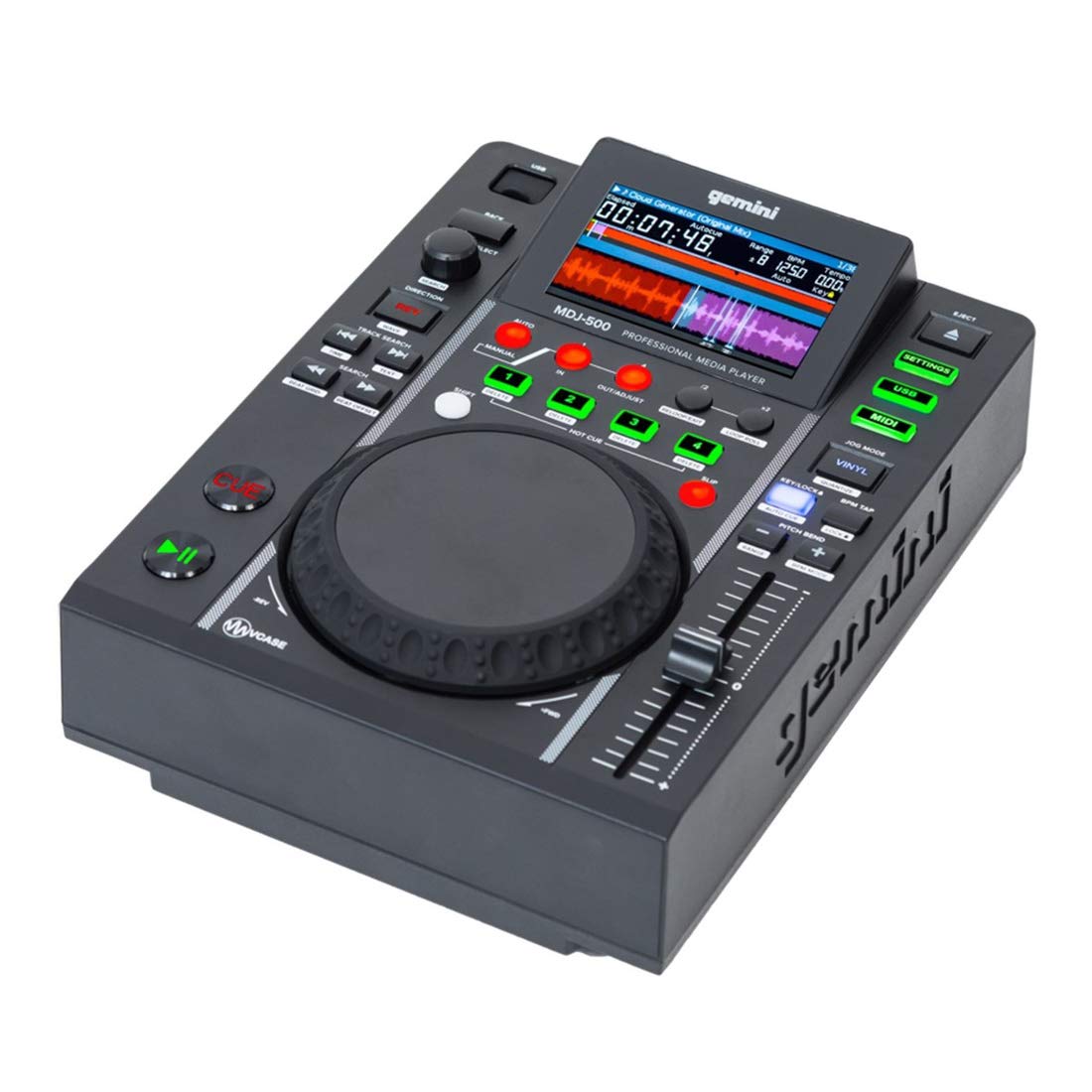 Gemini MDJ-500 CD MP3 Player with USB Slot and LCD Display