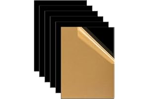 QEEYON 6Pcs Black Acrylic Sheets for Craft, 4 x 6 Inch Plexiglass Sheets 1/16 Inch Thick Opaque Acrylic Plastic Boards Panels Plates Plexi Glass for DIY Display, Signs, Tags, Photography