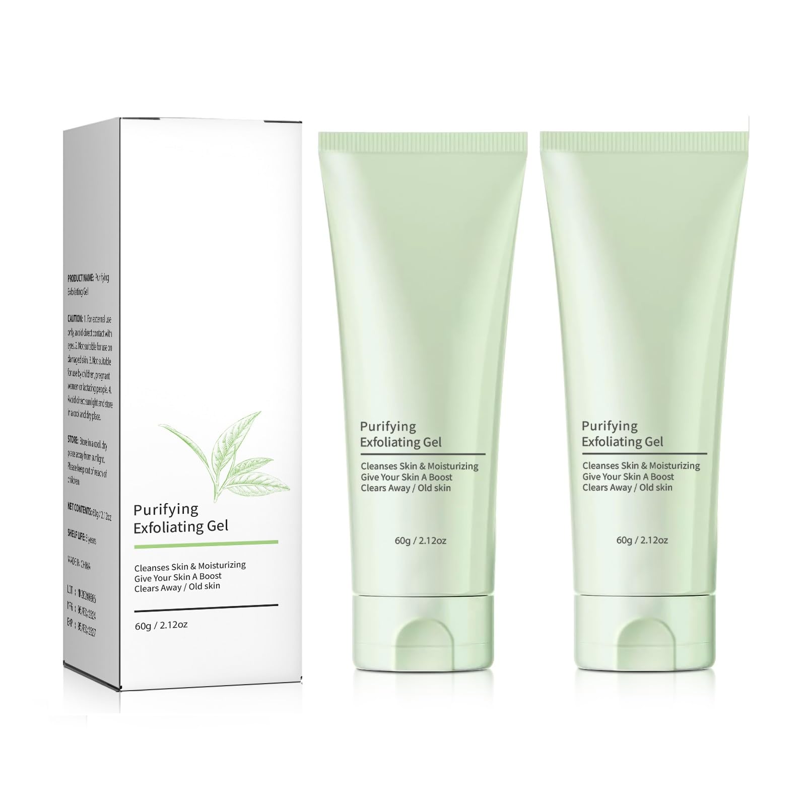 Photo 1 of ? 2 Pcs Purifying Exfoliating Gel,Deep Cleansing Body and Face Purifying Scrub Gel.