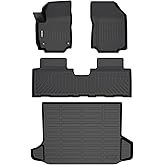 GINOWY- Floor Mats & Cargo Liner for Chevy Equinox, for GMC Terrain 2018-2023 2024, TPE All Weather Terrain Car Mats, Custom 2024 Terrain Floor Liners, Non-Slip Trunk Mat, Waterproof Accessories Black