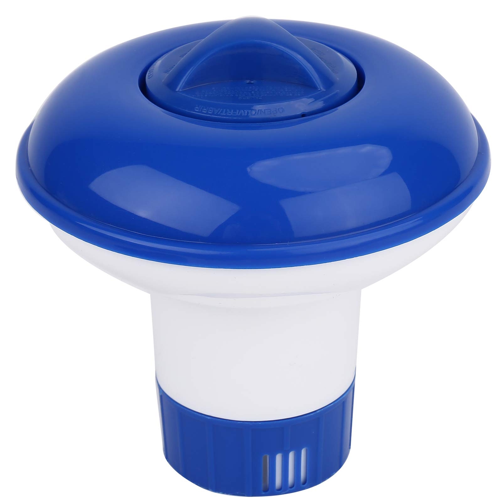 Photo 1 of YLYL Premium Hot Tub/Spa/Pool Chlorine Floater Chlorinator/Bromine Floater, Chemical Floating Dispenser for Pools, 1.5 Inch Tablet Holder Automatic Tablets Floaters Blue with white 4.92*4.92*5.2inch