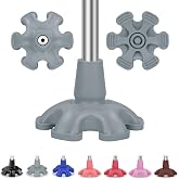 supregear Cane Tip, 3/4 Inch Self Standing Heavy Duty Rubber Replacement for Walking Cane Stable Six Point Non-Slip Cane Tip for Folding Cane Walking Stick Cane Accessory Cane Foot Pad, Grey