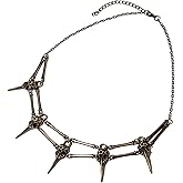 Pingyongchang Bird Skull Skeleton Choker - Gothic Style Raven Bones Necklace - Mystic Witch Jewelry for Women