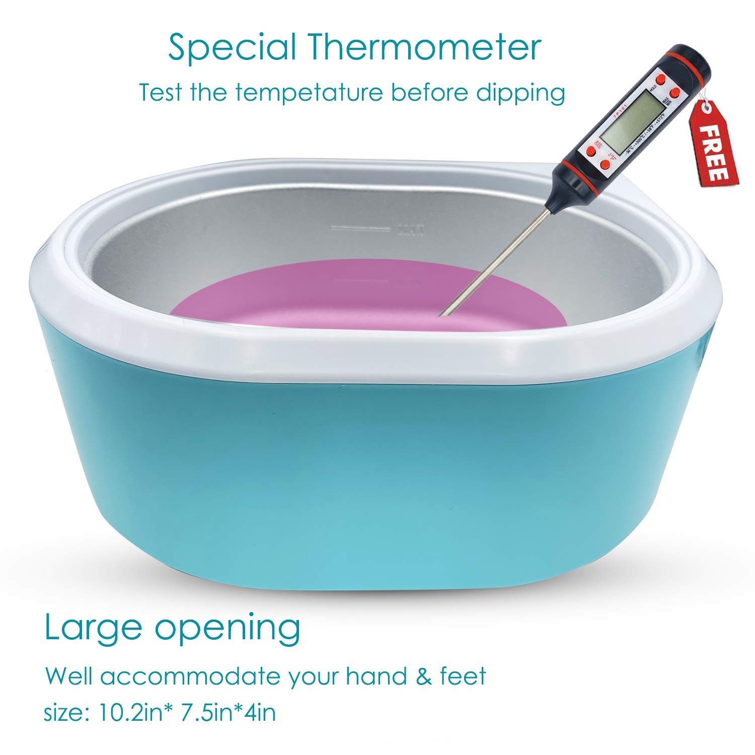Paraffin Wax Machine - Paraffin Bath for Smooth and Soft Skin - Quick Heating 2500ml Large Capacity Paraffin Wax Warmer for hand and feet with Paraffin Wax for SPA & Arthritis Treatment (Green) : Beauty