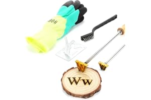 AIMOADO 1" Letter W Branding Irons, Steak Branding Irons Personalized for Hats Wood (Alphabet W and w)