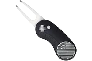 Full Metal Markers Premium Golf Divot Tool with Unique Metal Ball Marker – Pitch Mark Repair Tool for Green and Putting Surface – 1 Divot Tool + 1 Marker