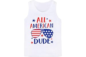 TBBCWWQY 4th of July Tank Tops Toddler Boys American Flag Shirts Kids Patriotic T-Shirts Sleeveless Top 100% Cotton Tees 1-7T