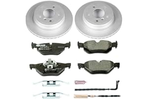 Power Stop ESK3002 Rear Euro-Stop Brake Kit BMW and 1 Rear Sensor Wire For BMW 328i 2007-2010, BMW 328i xDrive 2009-2010, BMW 328xi 2007-2008 [Model Specific]