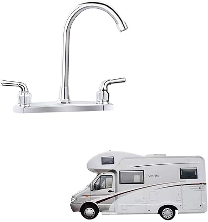 Rv Non Metallic Kitchen Faucet Two Handle 8 Main Body High Arch