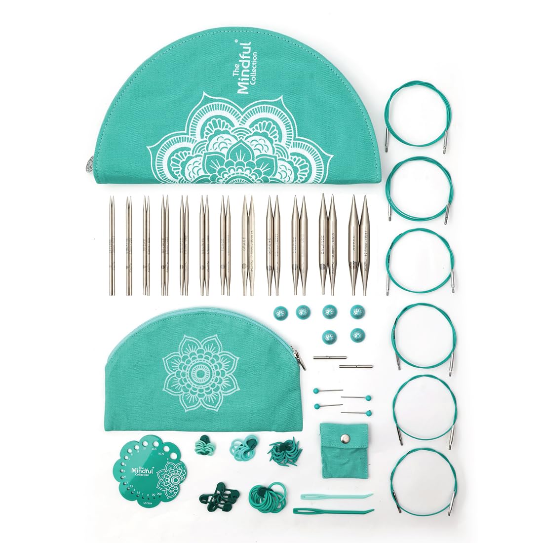 KnitPro The Mindful Collection Gratitude Interchangeable Needles Set 5" (13cm) | 12 Sizes (3mm to 12mm) with Accessories — image 1