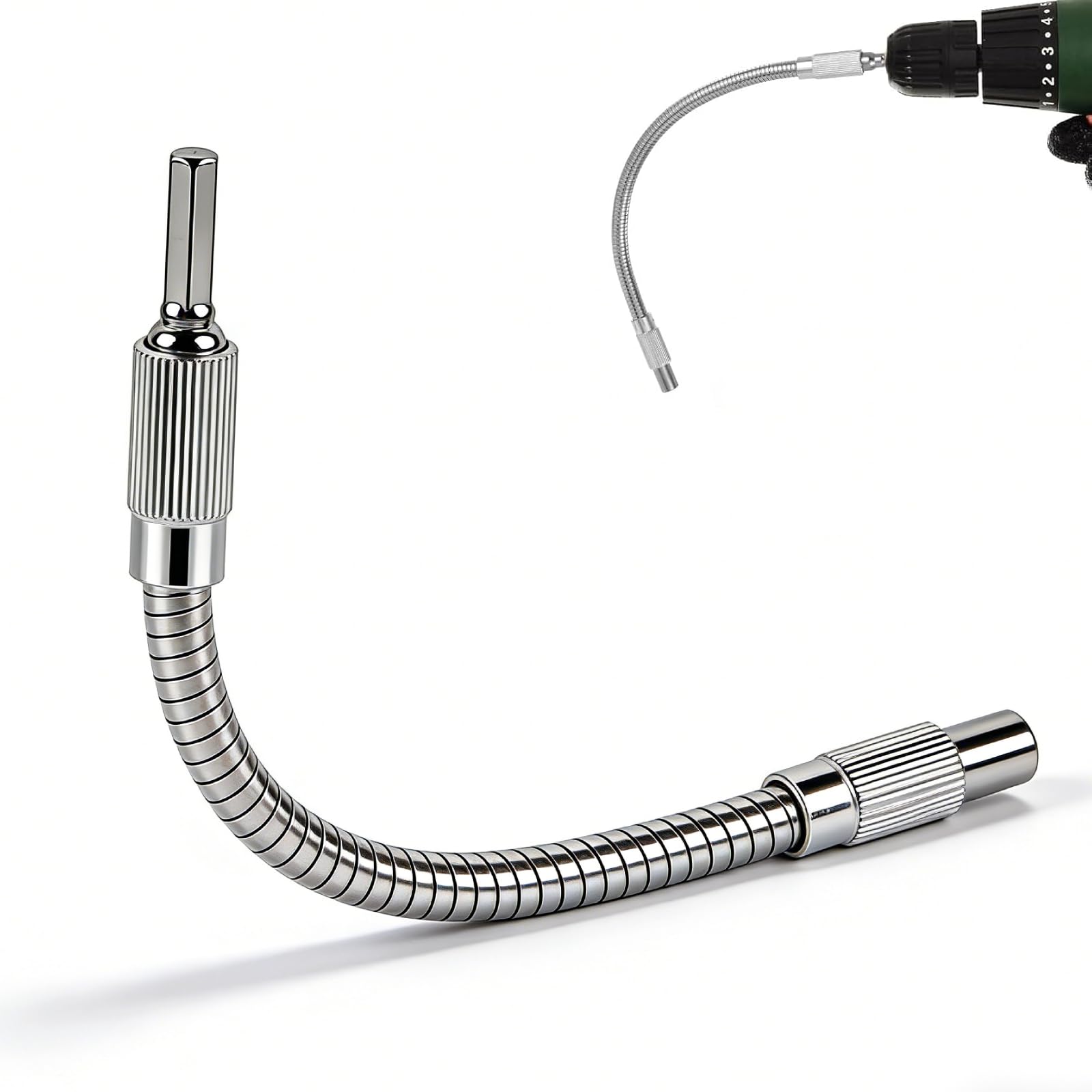 Candeon Flexible Shaft Extension Bit Holder - 1/4" Cable Flexible Shaft Extension Bar Ratchet Bendable Hex Screwdriver Bit Holder Connecting Link