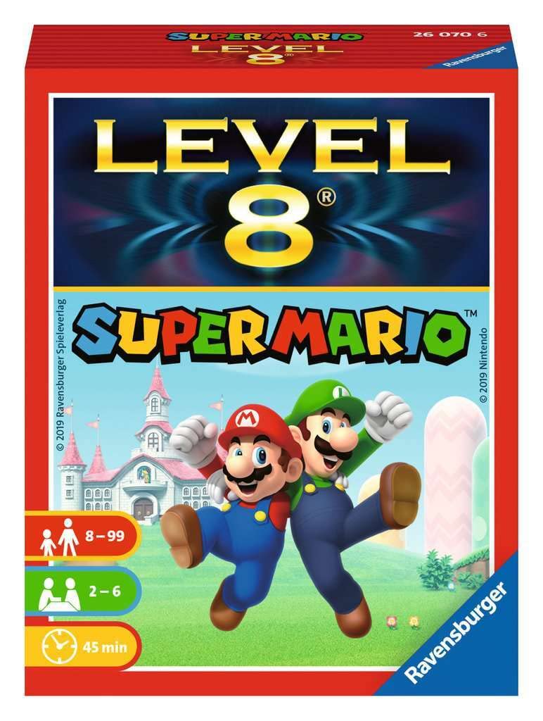 Ravensburger 26070 Super Mario Level 8 Card Game from 8 Years Board Game for 2-6 Players Family Game Super Mario Edition