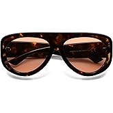 HERJOUR Trendy Aviator Sunglasses Womens Mens Retro 90s Rectangle Wrap Shades Oversized Style AR82372