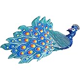 Fantasy Peacock Hair Clips,Cute Acetate Hair Clip,Peacock Big Claw Clips for Women,Cyan