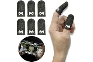 Rakizbe Gaming Finger Sleeves, High-Sensitive Anti-Sweat Breathable Seamless Touchscreen Thumb Gloves, PUBG Gamer Finger Covers for iPad/Mobile Phone Game Controller