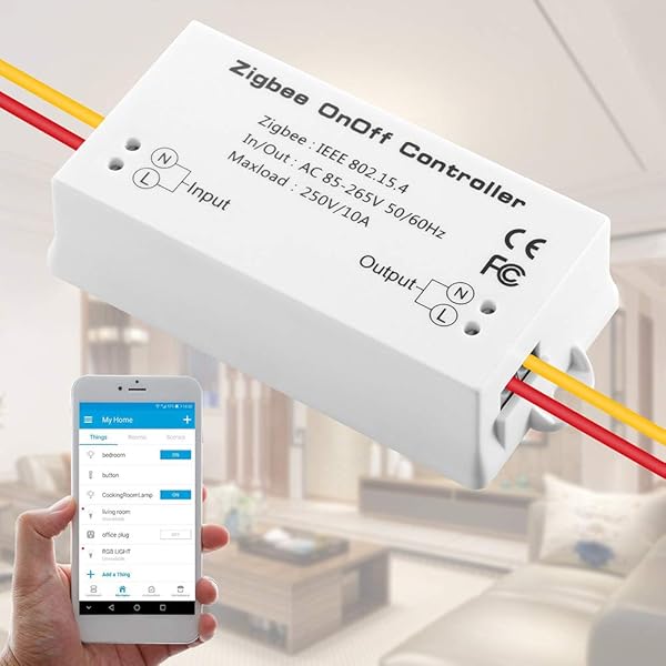 Funien Controlador Zigbee OnOff Zigbee Controlador de EncendidoApagado S Mart Switch APLICACIN Control Remoto Inteligente Mdulo Home Dimmer Light Controller Zigbee Bridge Hub AC85 265V 10A