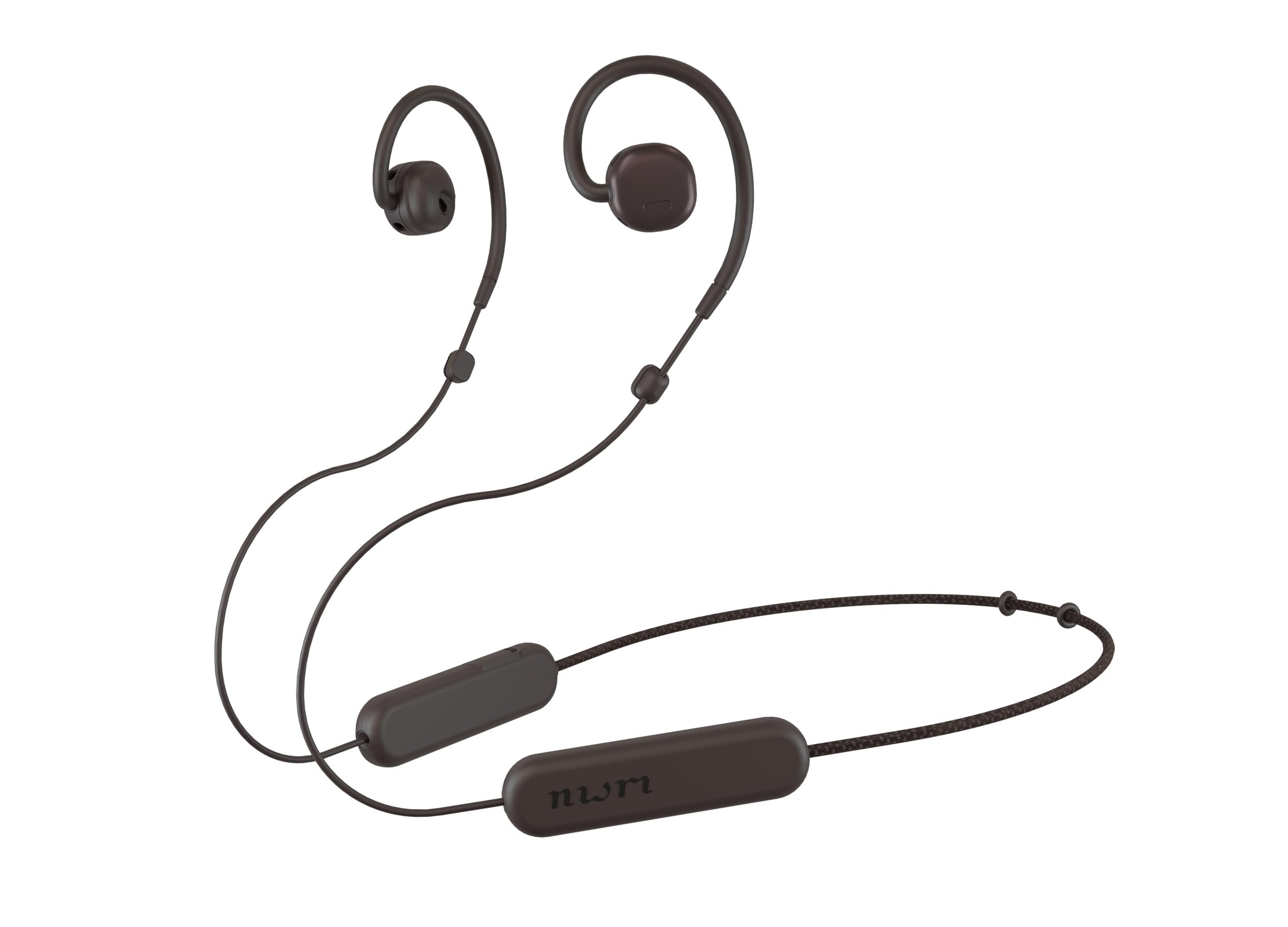 nwm (ヌーム) オープンイヤー ワイヤレス イヤホン ネックバンド 型 nwm MBN001 | 耳をふさがない 耳スピ bluetooth 5.3 PSZ技術搭載 マルチポイント接続 空気伝導 外音取り込み 防水 IPX5 軽量 マイク付き 本体電池持続20時間 Type-C ダークブラウン商品画像