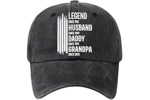 Estpod The Original Legend - Personalized Custom Vintage Washed Denim Cap, Embroidered Retro Baseball Hat for Men Women, Adju