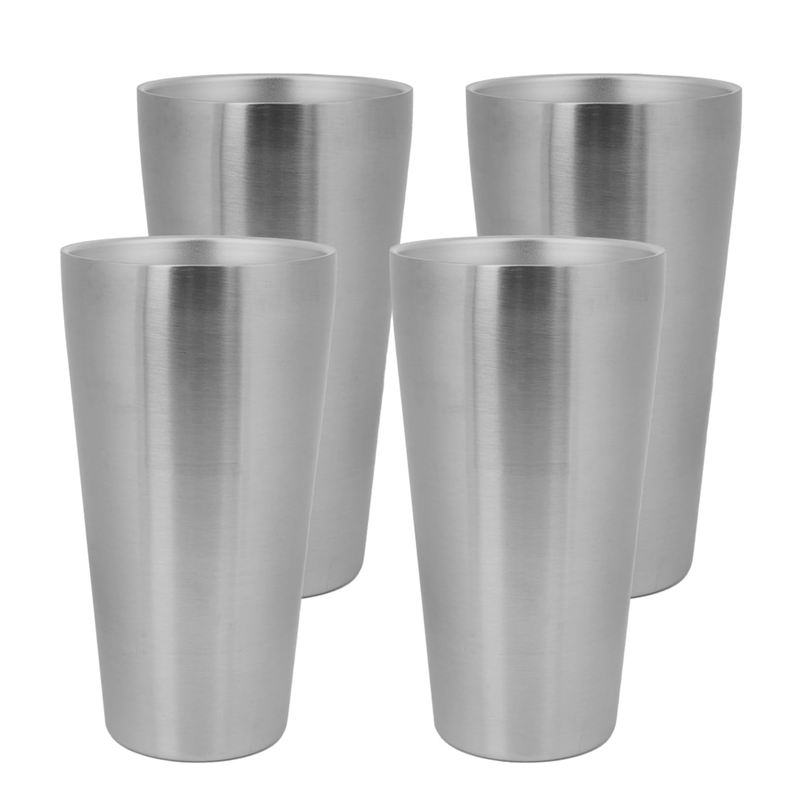 Adorila 4 Pack Stainless Steel Insulated Cup, 18.6 oz Metal Double Wall Vacuum Water Tumblers, Reusable Stackable Drinking Glasses for Home RV Office Party โ image 1