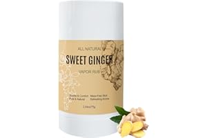 TOGOLIUN Sweet Ginger Vapor Rub Stick – All-Natural Herbal Balm with Ginger & Peppermint, Plant-Based Formula, Easy-to-Use Stick Design (1)