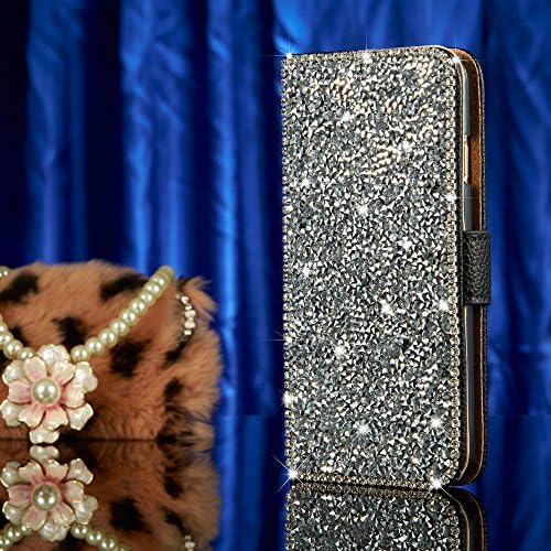 Full Diamond iPhone 5SE /5S Case, Surpriseyou (TM) Superior Quality Bling Rhinestone Folio Flip Leather Protective Wallet Case Cover with ID Cards Holder for iPhone 5SE & iPhone 5S (Silver)