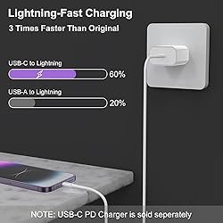 2Pack for iPhone14/13/12 Fast Charger Cable 6ft