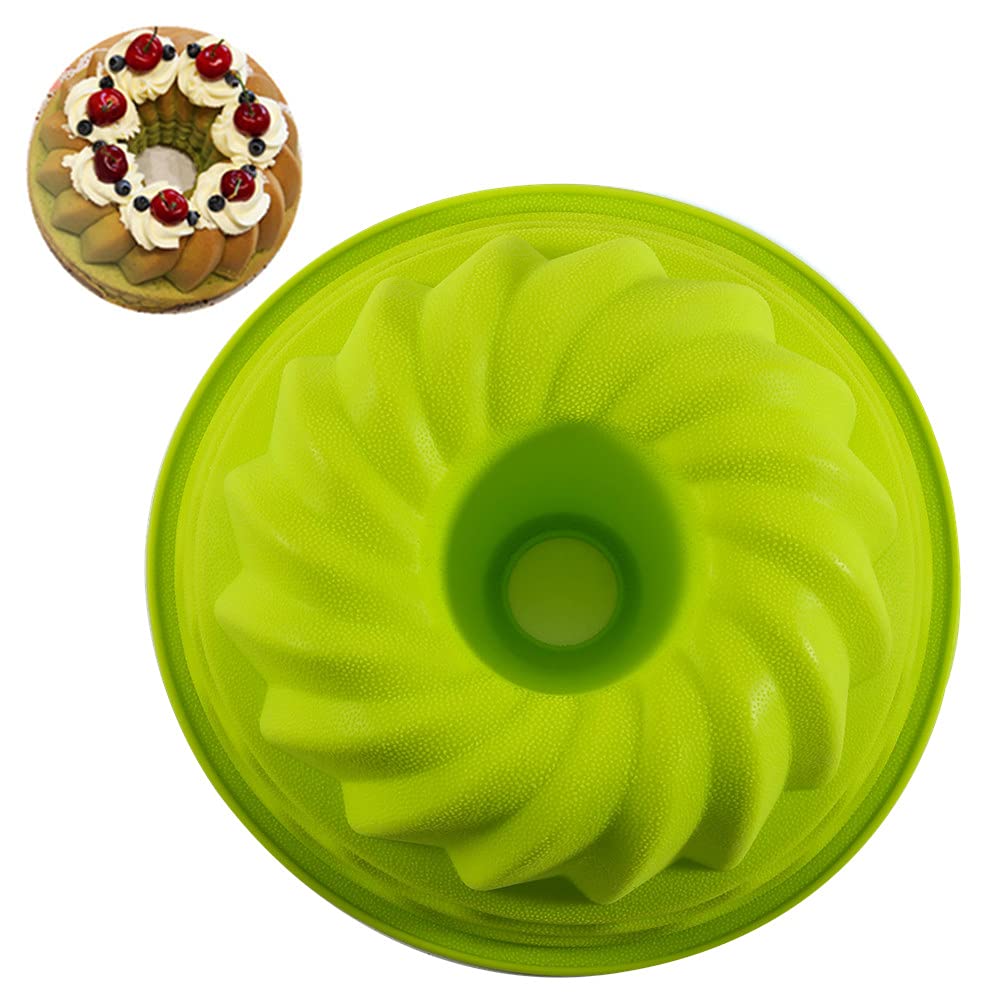 KeepingcooX Gugelhupf Style Cake Mould 23.5 cm | Nonstick Swirl Kougolf Pattern Mold, BPA Free, Ring Cake Tin, 9 in