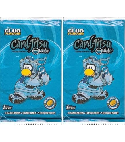 club penguin rare card jitsu cards Amazon.com: Topps Club Penguin Card-Jitsu Trading Card Game Water Series 4  Booster Pack by Club Penguin : Toys & Games