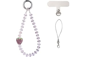 BEEFLYING Beaded Phone Wrist Strap, Cellphone Lanyard Chain, Sparkling Wristlet Bracelet for Women