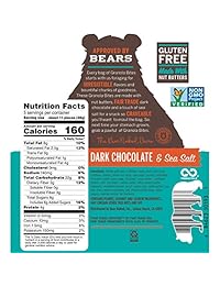 Bear Naked Dark Chocolate Sea Salt Granola Bites - Gluten Free | Non-GMO | Kosher | Vegan - 7.2 Oz