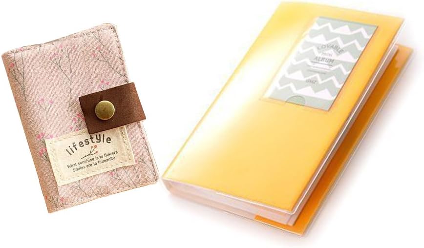 YIYO 3 Inch Lovely Retro Name / Business / Credit Card Holder Instant Photo Mini Album Book Set for Instax Mini 70 7S 8 25 50S 90 Films Camera ( 84 Pockets and 20 Pockets )