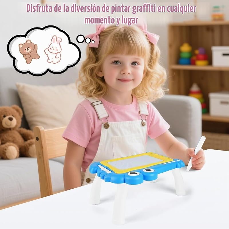 Pizarra Magnética Infantil, Almohadilla Borrable de Escritura Dibujo con 4 Patas Robustas y 1 Bolígrafo, Juguetes Educativos para Niños y Niñas 1 2 3 Regalos de Cumpleaños (Cocodrilo)