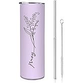 Sunmdecor 20oz Floral Tumbler with Lid and Straw - Double Wall Insulation Stainless Steel Cups For Hot or Cold Beverages, Perfect For Travel, Office, and Christmas Gifts